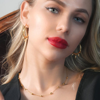 VIGO : Collier à chaîne en or à billes et ovales, sans effort et essentiel