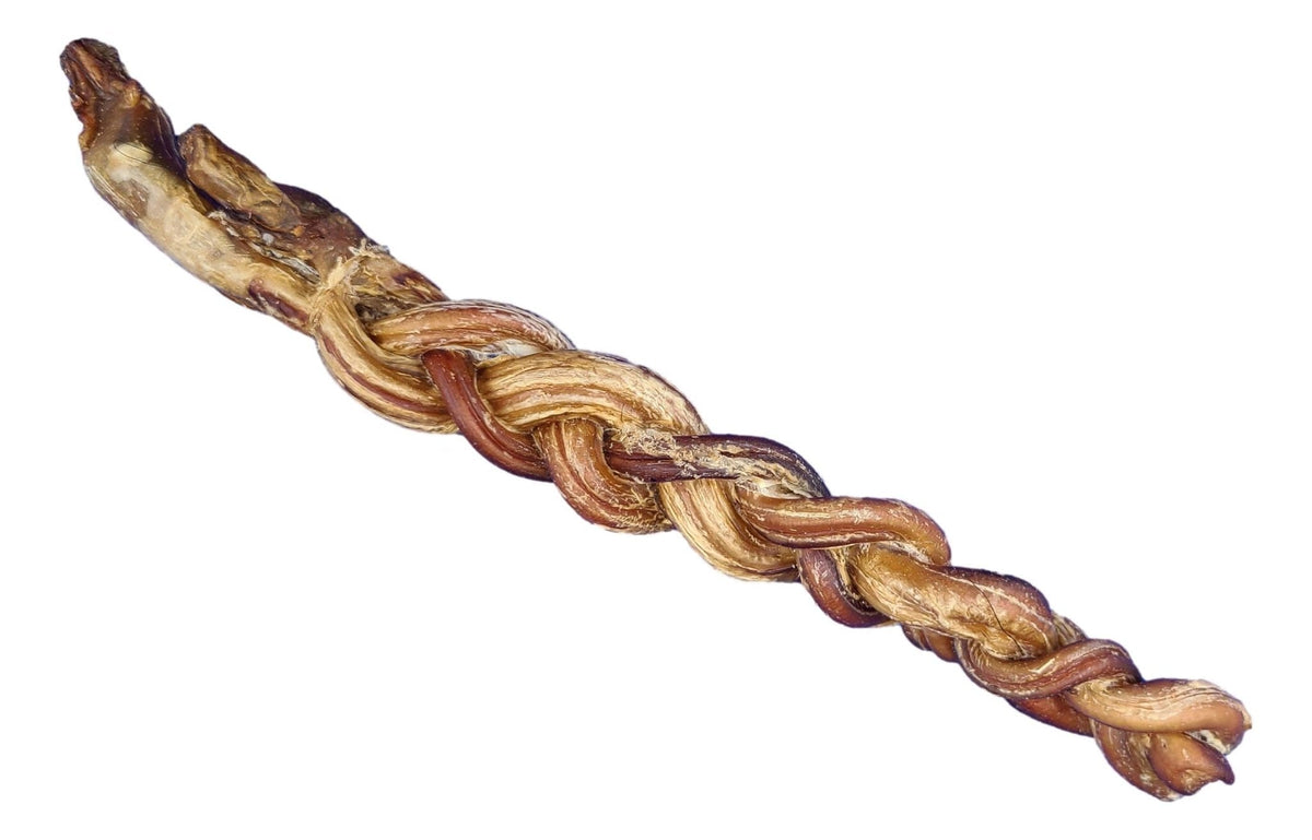 Bâtonnets tressés de pénis d'agneau de 20 à 28 cm
