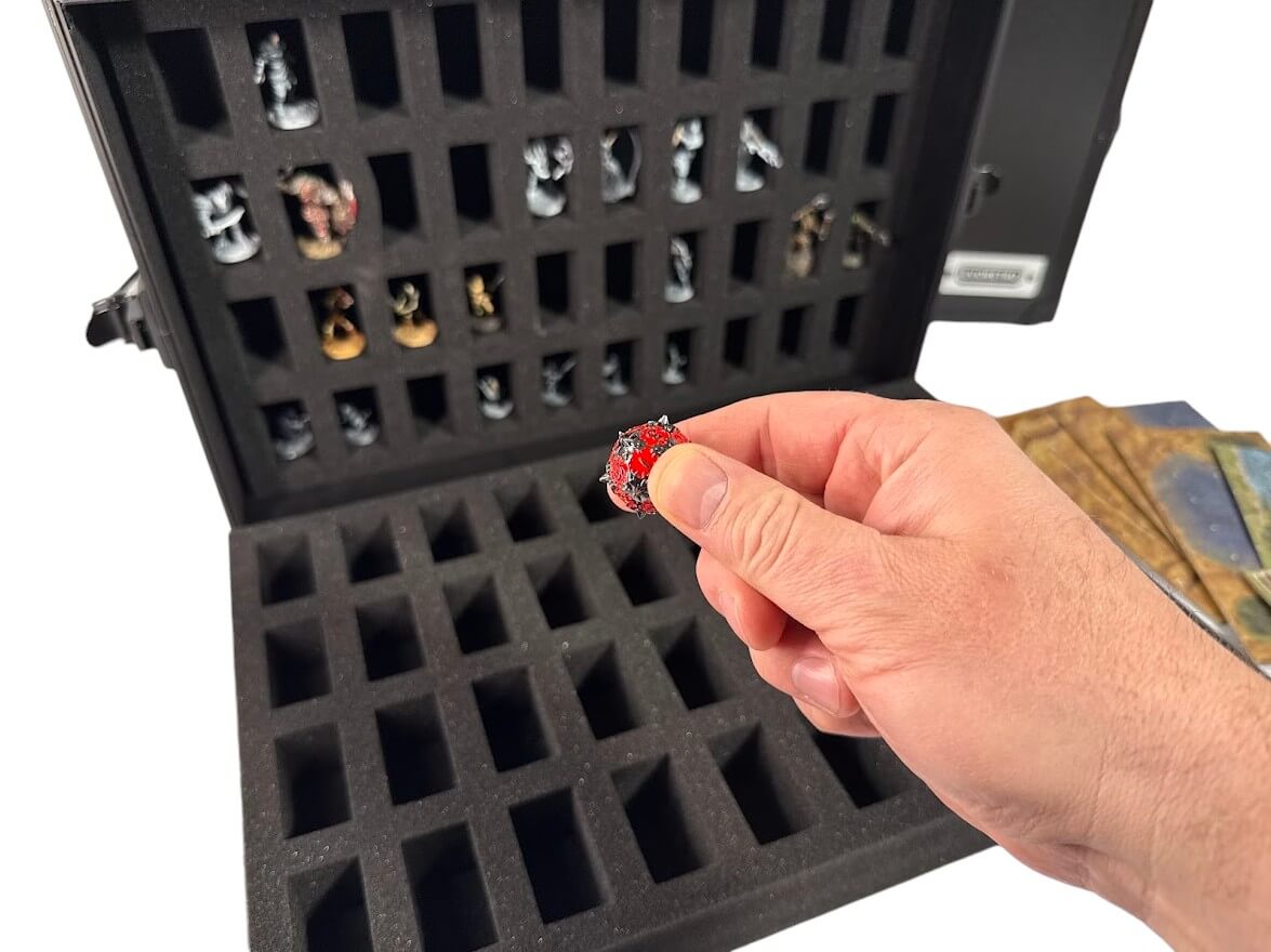 80-Slot EVORETRO Miniature Storage Case with Customizable Foam