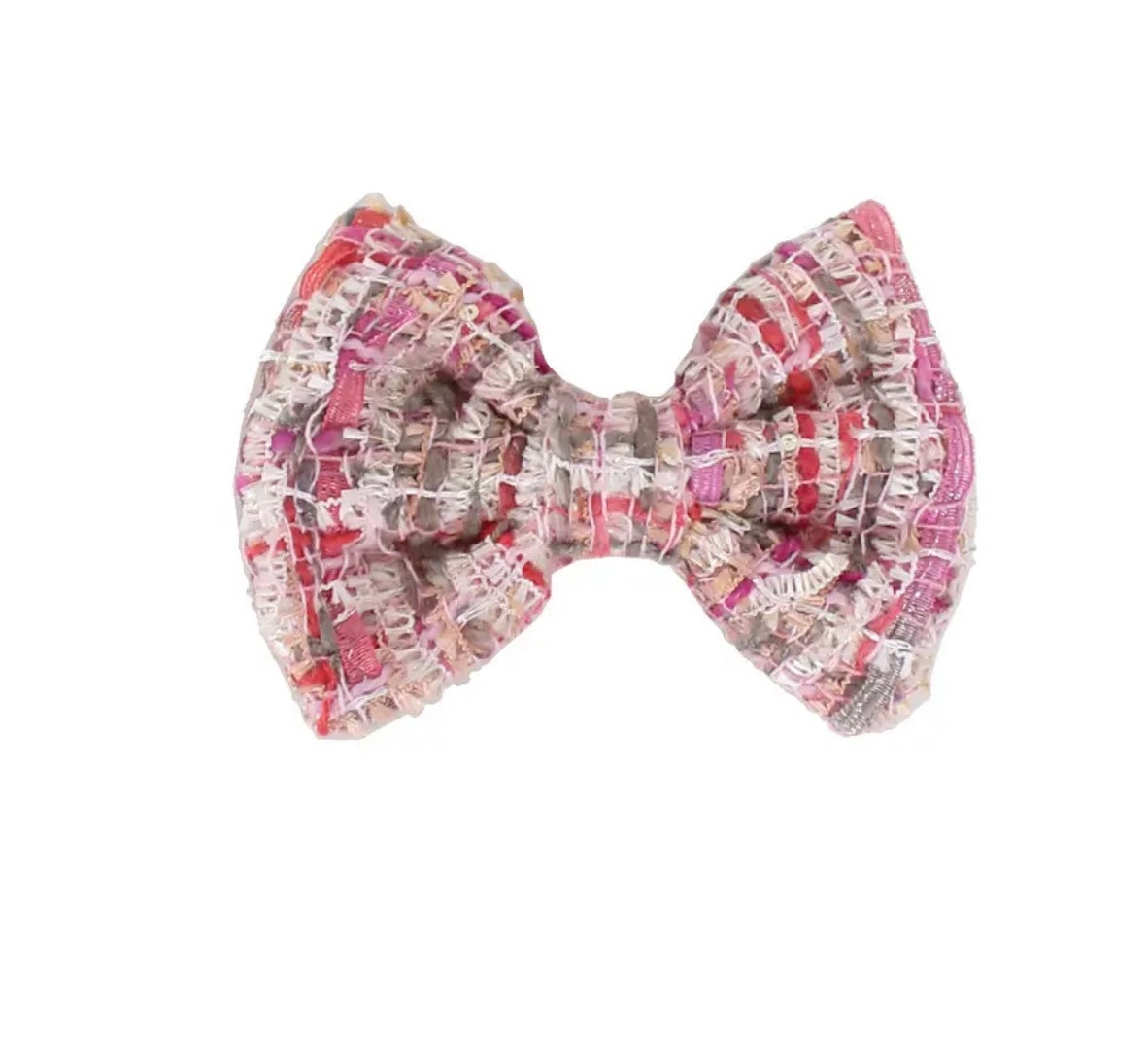 Nœud pour cheveux en tweed Jennifer motif chien | Accessoire pour cheveux