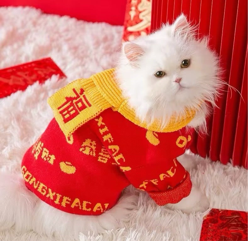 Pull pour chien « Harmonie lunaire » | Pull pour chien Nouvel An chinois