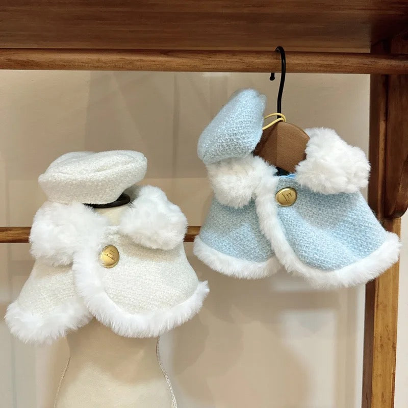 Magnifique ensemble cape pour chien | Cape élégante avec bonnet assorti