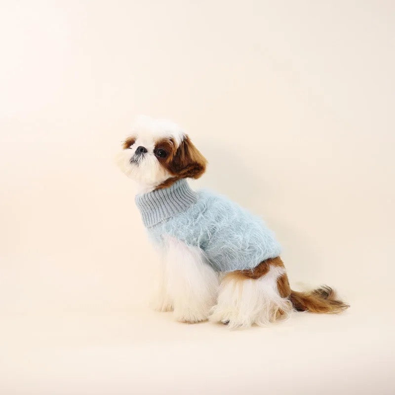 SkyCloud Fuzzy Dog Sweater | Cozy Plush Dog Sweater