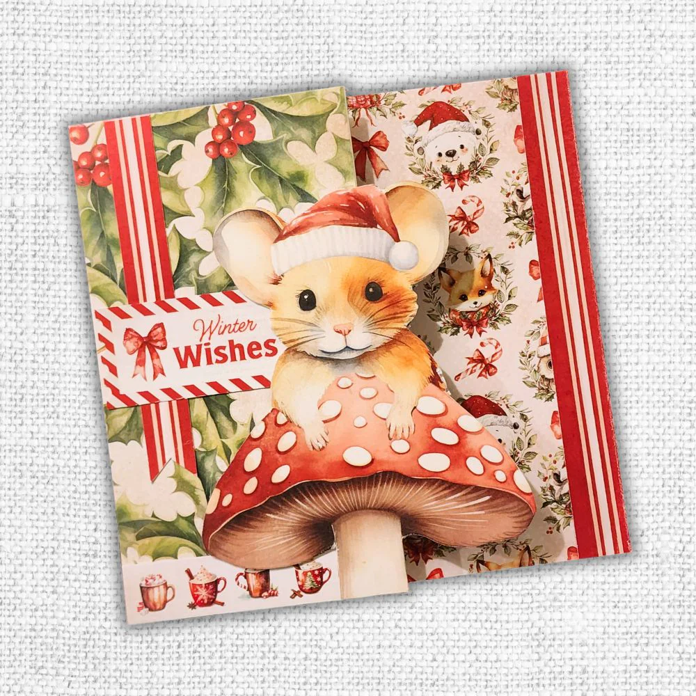 Collection de papiers Noël boisé 15x15 cm 33063