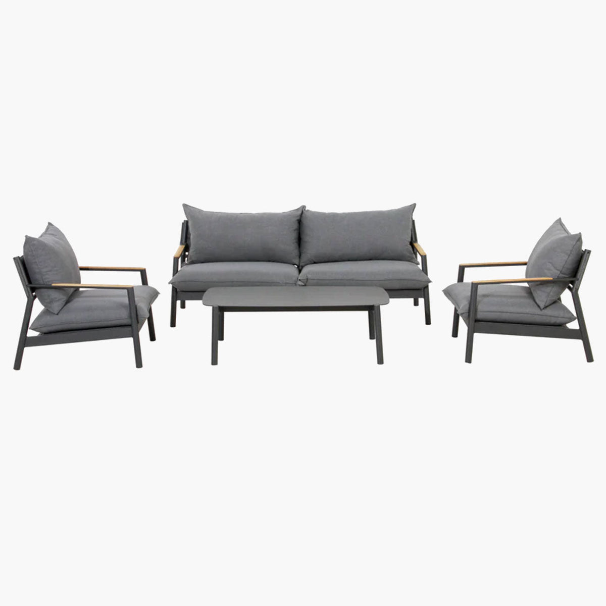 Ensemble de conversation d'extérieur 4 pièces en aluminium Monti