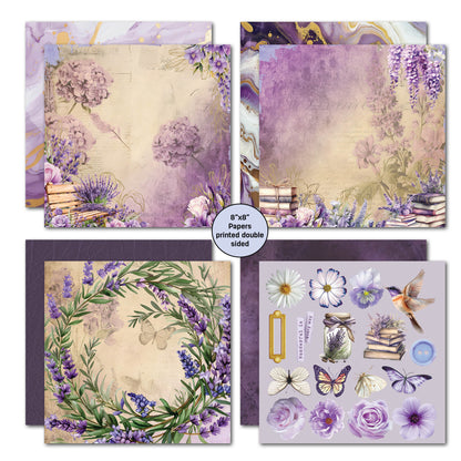 Bloc de papiers 8x8 Lilac Euphoria 3Quarter Designs