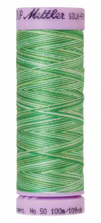 Fil de coton Mettler Silk-Finish 50wt, panaché, 99 m, Menthe