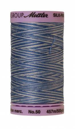 Fil de coton nuancé Mettler Silk-Finish 50wt 500yd/457M Nuage clair