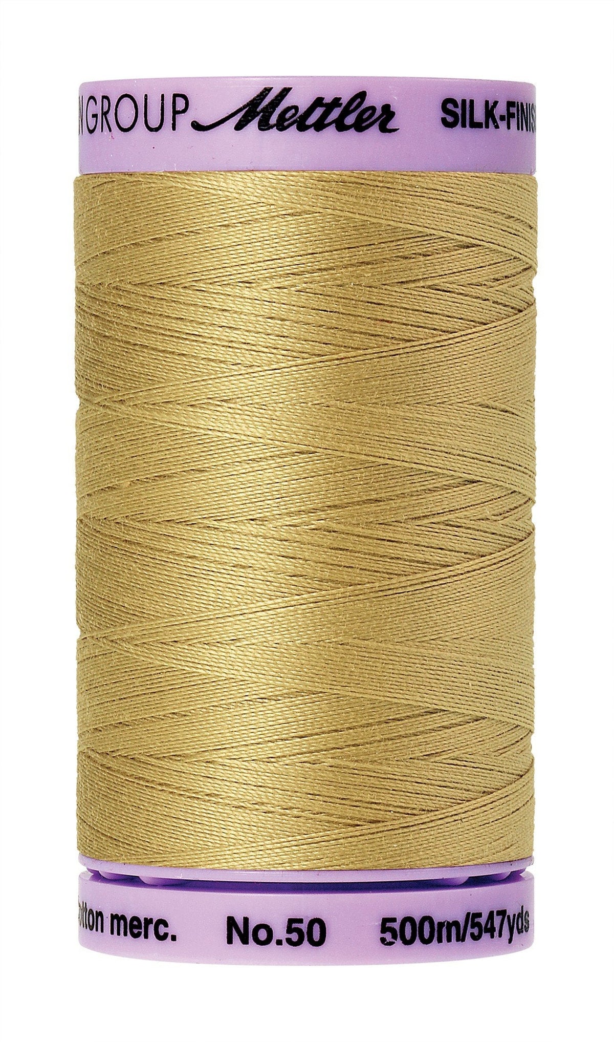 Mettler  Silk-Finish 50wt Solid Cotton Thread 547yd/500M New Wheat