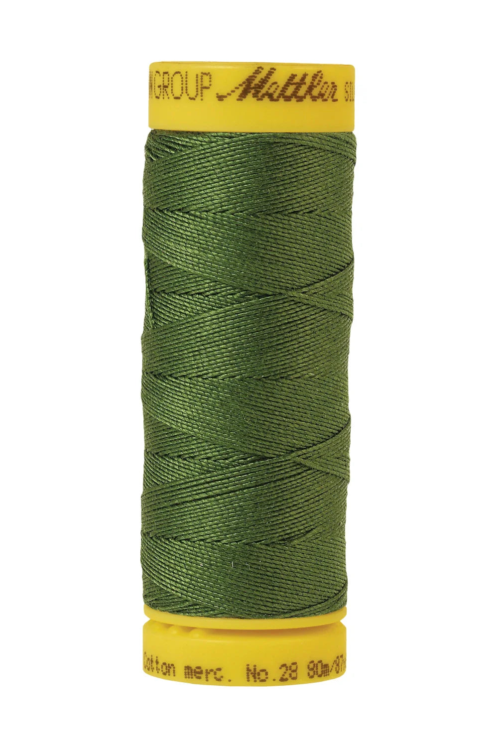 Fil de coton Mettler Silk-Finish 28wt uni 74 m Cypres