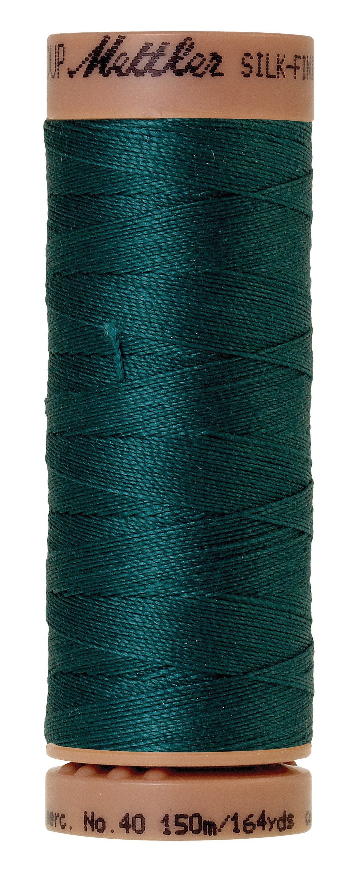 Fil de coton solide Mettler Silk-Finish 40wt 150 m (164 verges) Épicéa