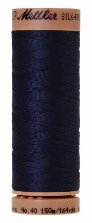 Fil de coton uni Mettler Silk-Finish 40wt 150 m (164 yd) Marine