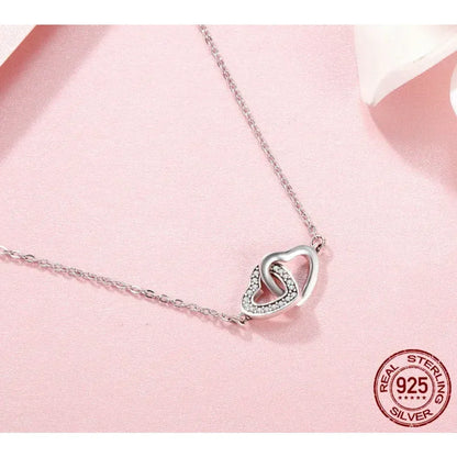Collier avec pendentif cœur en argent sterling 925 - Cadeau idéal pour la Saint-Valentin