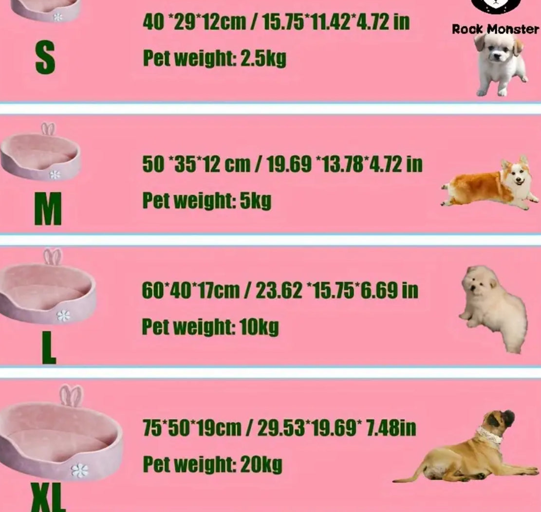 Lit pour Chien Honey Bunny | Lit pour Animaux Oreilles de Lapin