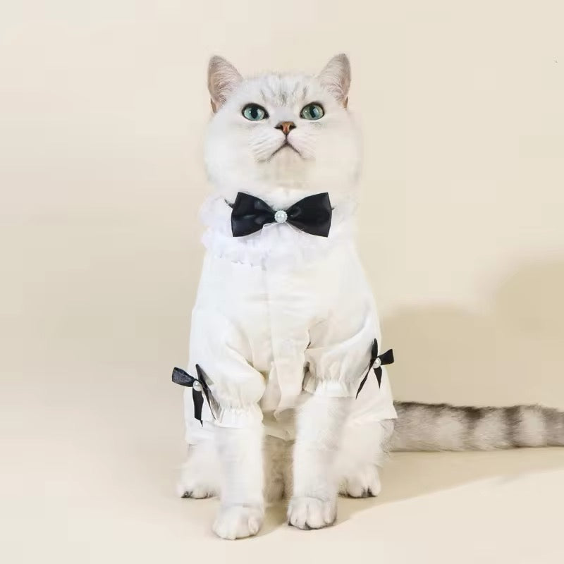 Charlise Shirt & Bow Set for Dogs – Elegant Dog Shirt Outfit