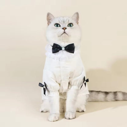 Charlise Shirt & Bow Set for Dogs – Elegant Dog Shirt Outfit