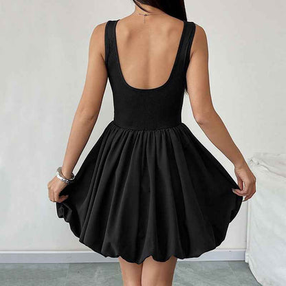 Women’s Solid-Color Strap Dress – Casual Sleeveless Summer Dress for Everyday Wear