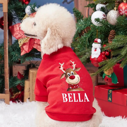 Pull de Noël personnalisé pour chien | Pull de fêtes personnalisé