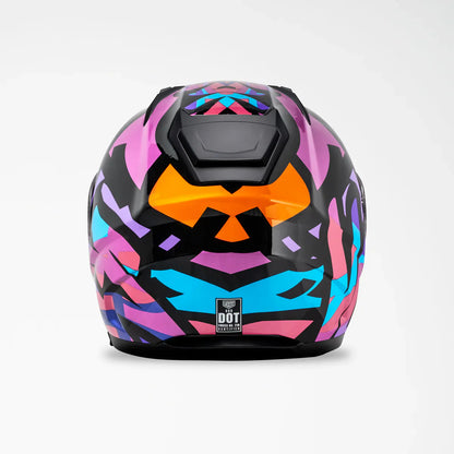 Voss 989 Moto-V TopRockr Full Face Gloss Motorcycle Helmet