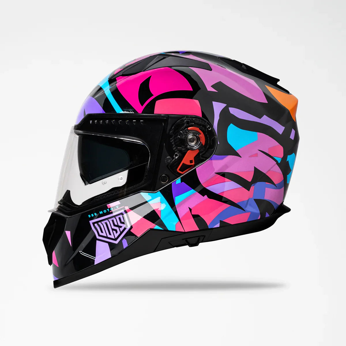 Voss 989 Moto-V TopRockr Full Face Gloss Motorcycle Helmet