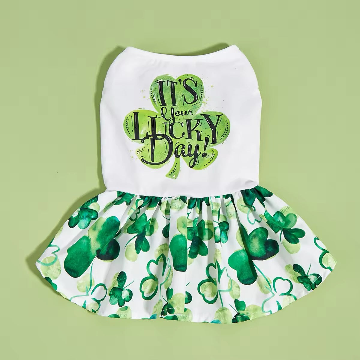 Robe « C'est votre jour de chance » – Robe pour chien de la Saint-Patrick