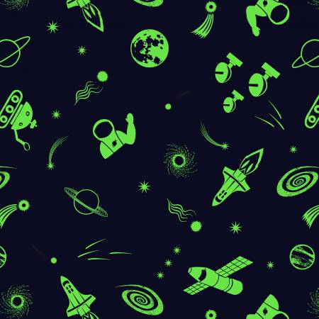Lewis & Irene - Space Glow - Petites choses de l'espace sur fond noir