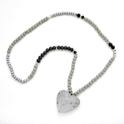 Chunky Wooden Heart Necklace