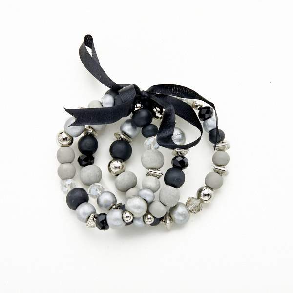 Lot de 3 bracelets en bois