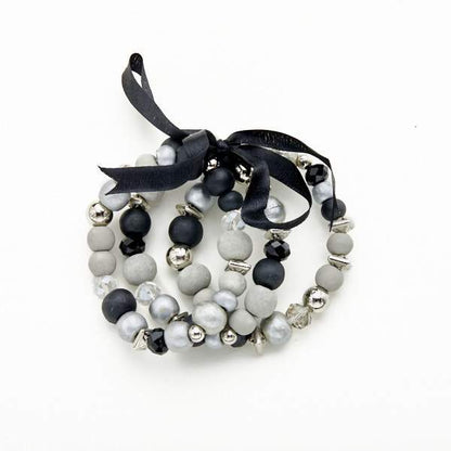 Lot de 3 bracelets en bois