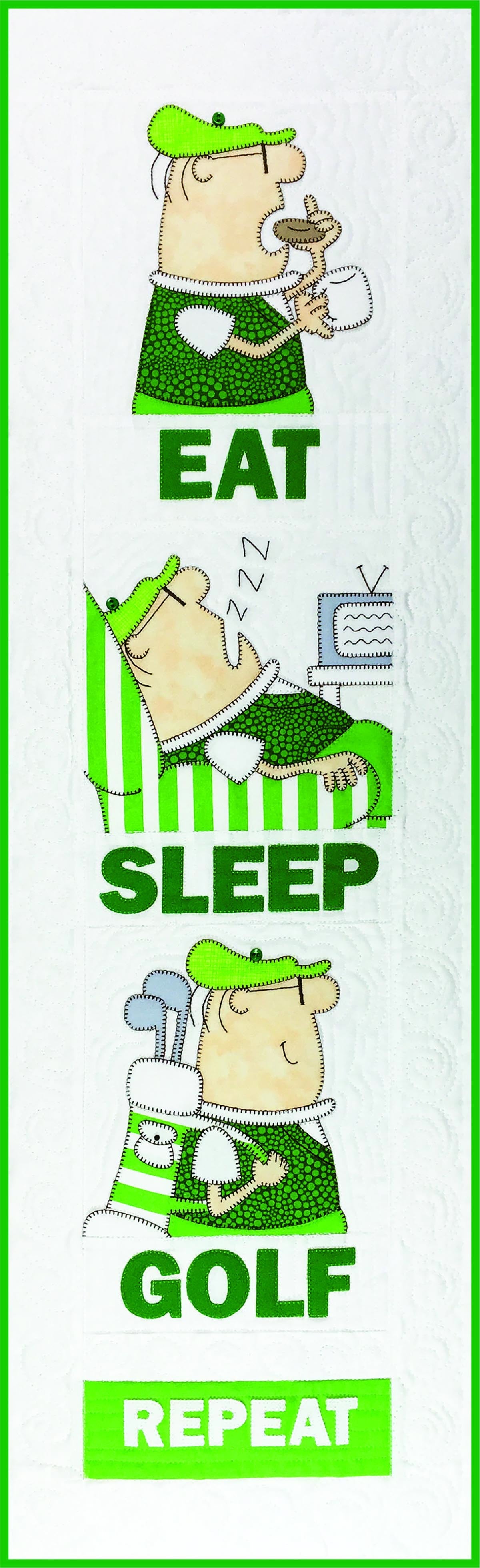 Patron de suspension murale Manger, dormir, jouer au golf par Amy Bradley