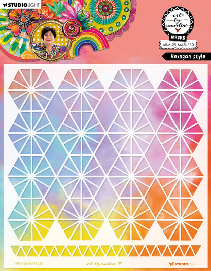 Masque ABM style hexagonal par Art by Marlene 1 pièce