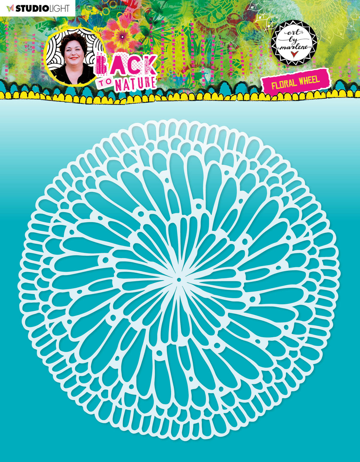 ABM Masque Roue Florale Retour À La Nature 200x200x1mm 1 PC n°83