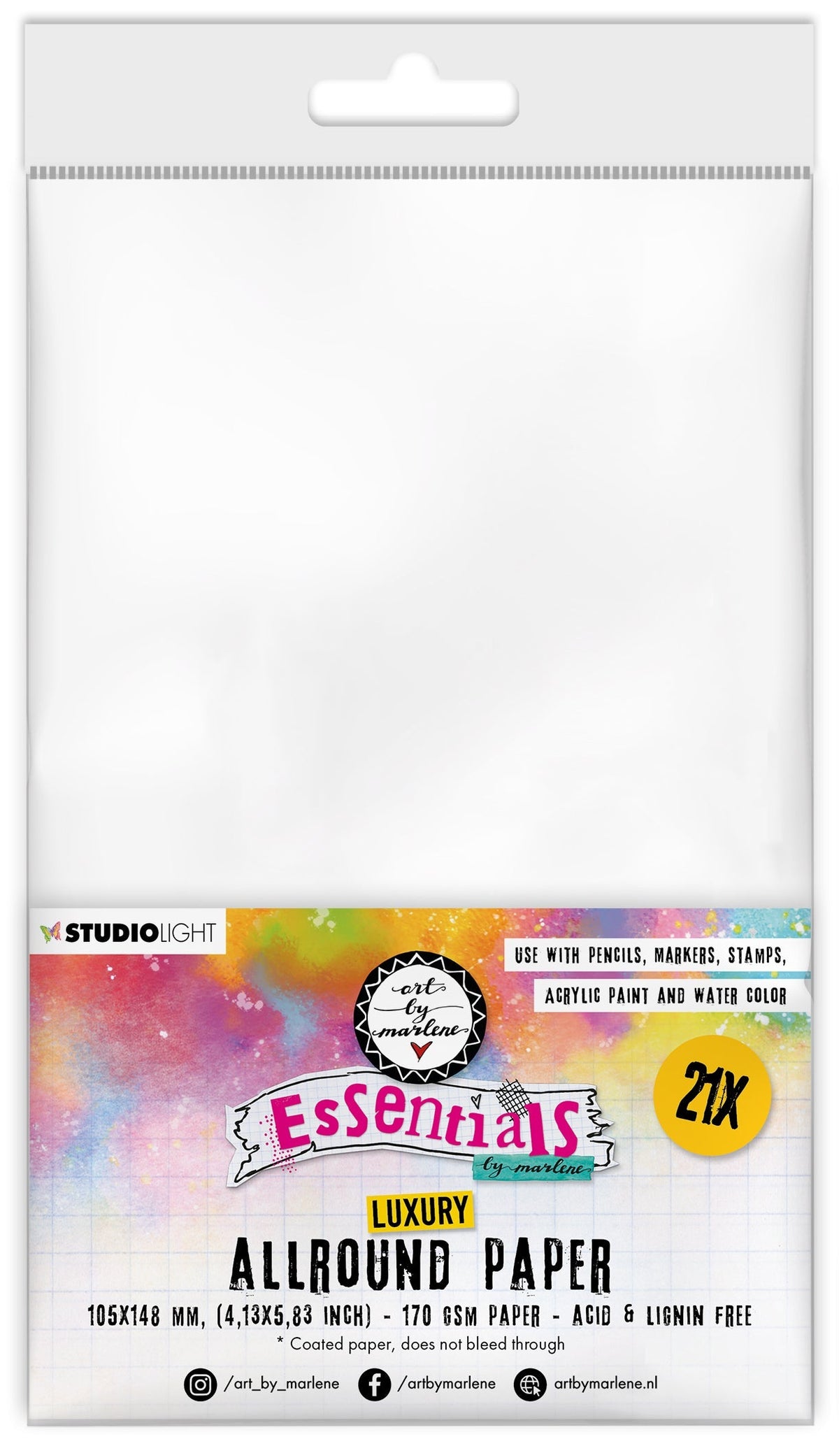 ABM Marqueur et crayon pour papier Essentiels en papier 105x148x8mm 21 FL nr.38