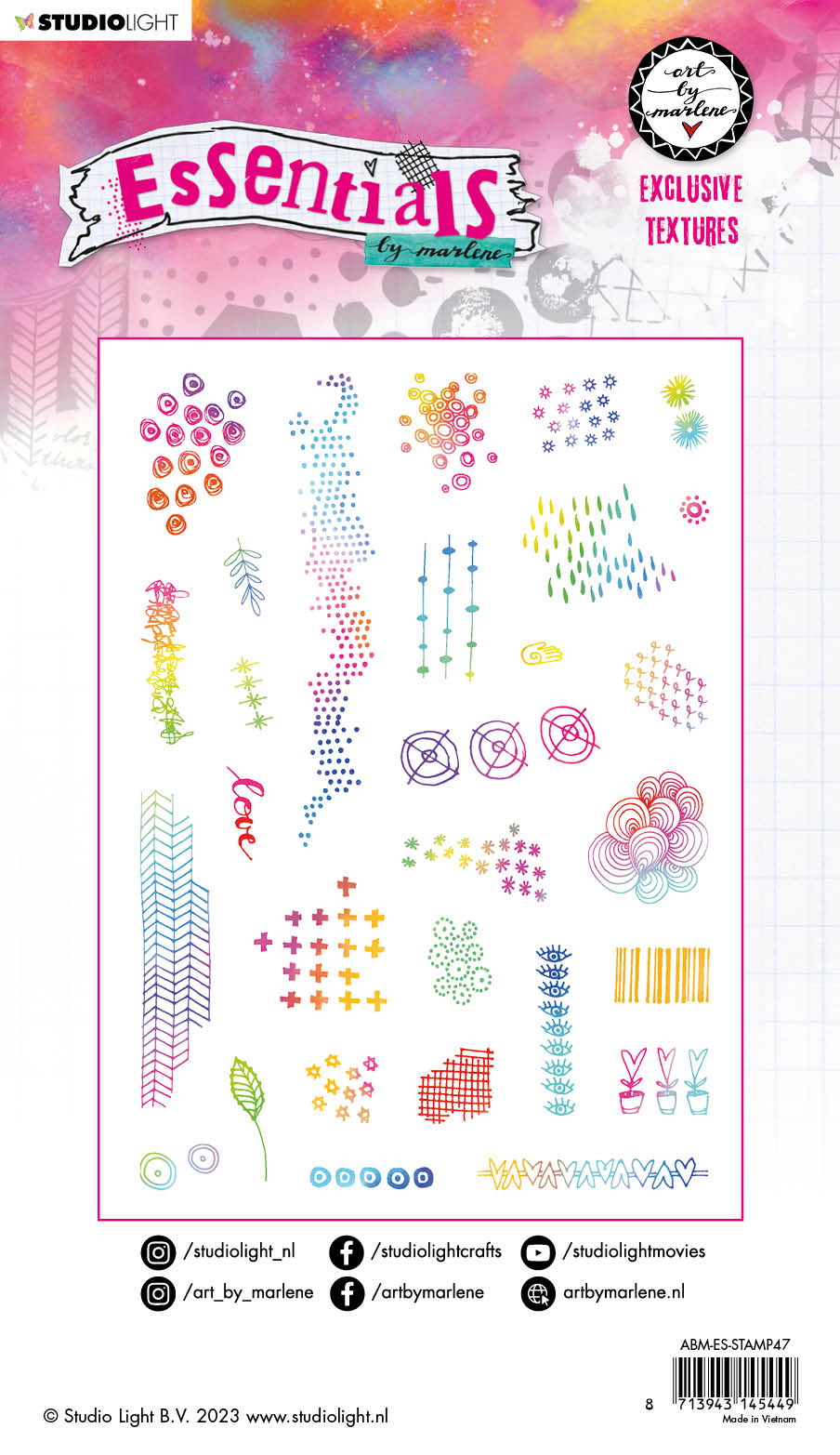 ABM Tampon adhésif Textures Essentielles exclusives 153x265x5mm 29 pièces n°47