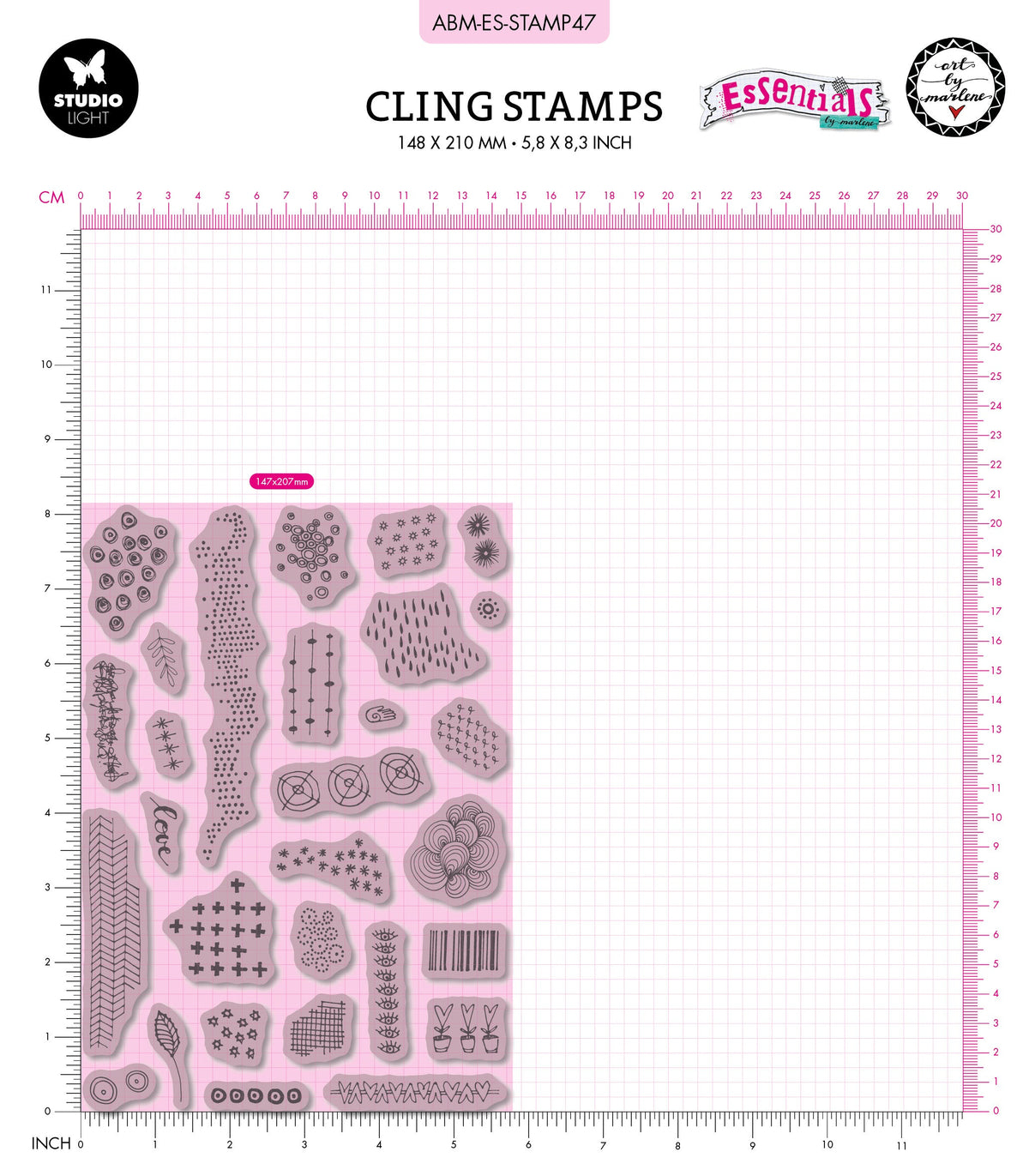 ABM Tampon adhésif Textures Essentielles exclusives 153x265x5mm 29 pièces n°47