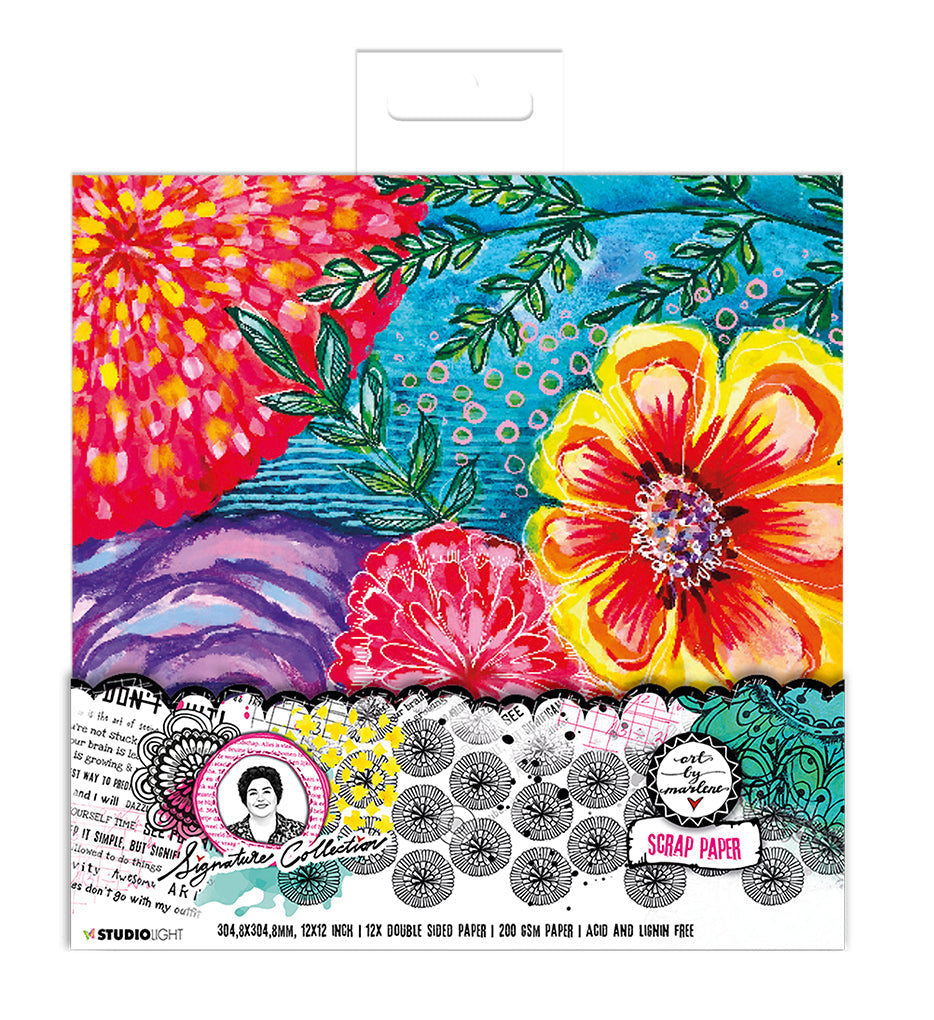 Lot de papiers de scrapbooking ABM Signature Collection 304,8x304,8x3mm 12 pièces n°30