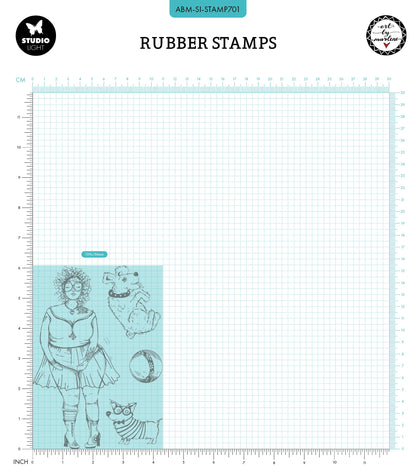 ABM Cling Stamp Doggie Diva Signature Collection 4 PC