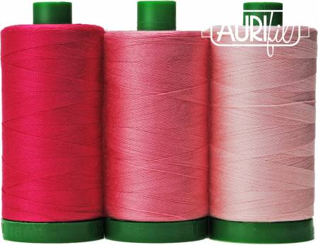 Aurifil Color Builder 40wt Set 3 pièces Iguane Terrestre Rose Rose