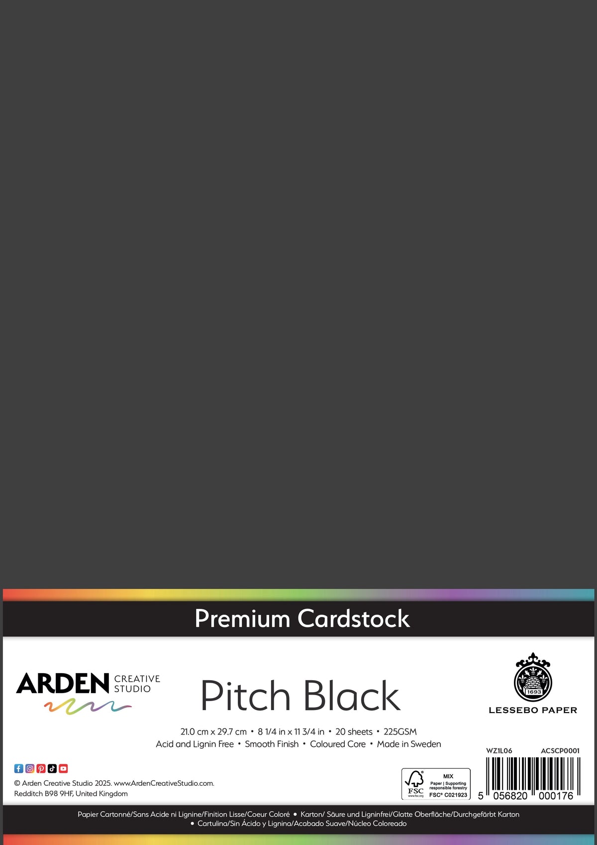 Arden Creative Studio Premium Cardstock A4 225gsm 20 Pack