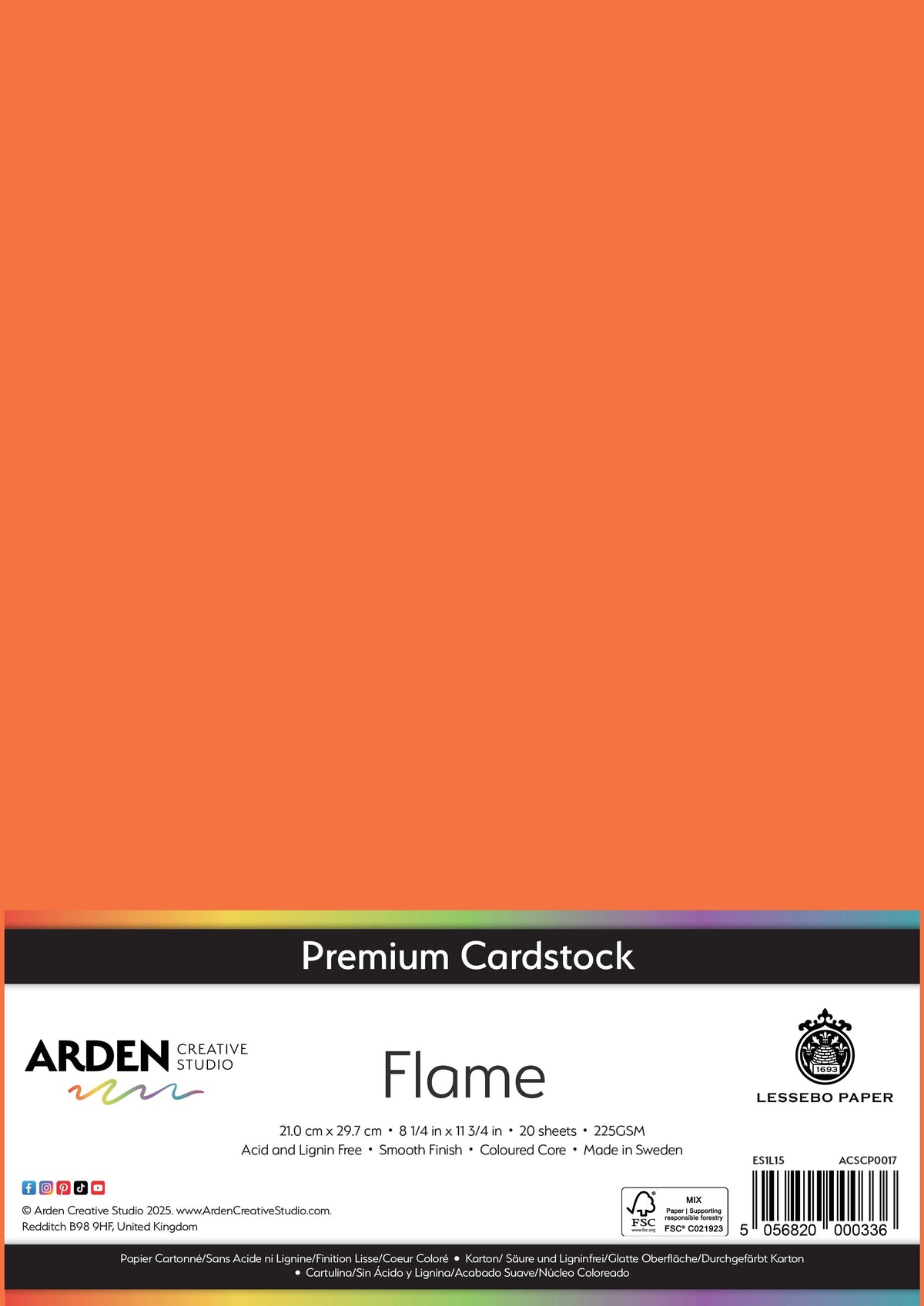 Arden Creative Studio Premium Cardstock A4 225gsm 20 Pack