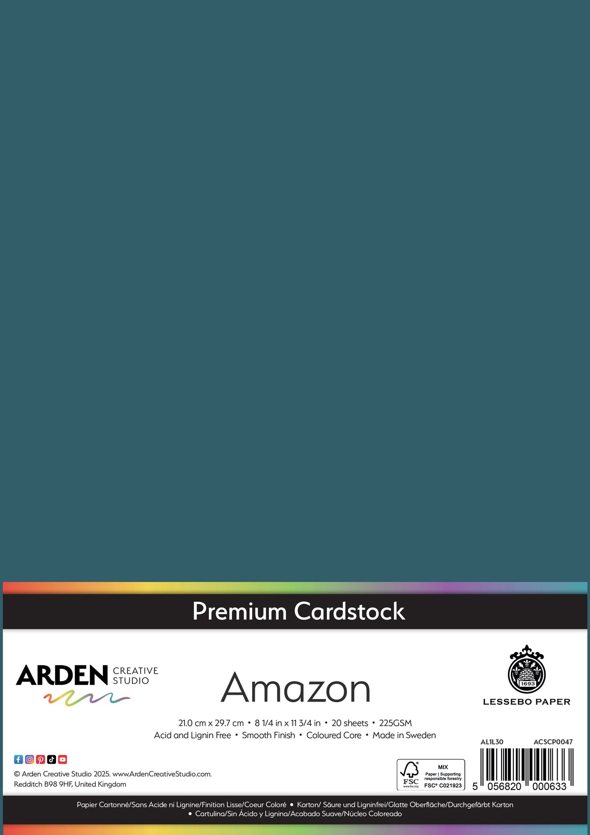 Arden Creative Studio Premium Cardstock A4 225gsm 20 Pack