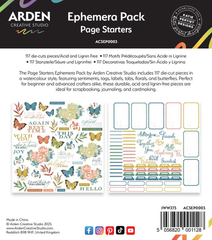 Lot d'éphémères Page Starters Arden Creative Studio
