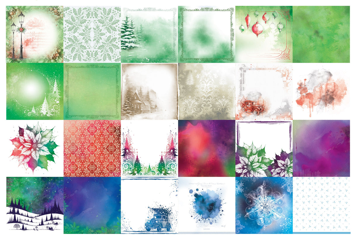 Bloc de papier Studio créatif Arden Noël vintage 30,5 x 30,5 cm