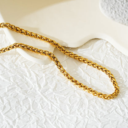 ACTON Gold : Collier chaîne byzantine largeur moyenne.