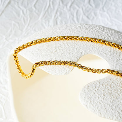 ACTON Gold : Collier chaîne byzantine largeur moyenne.