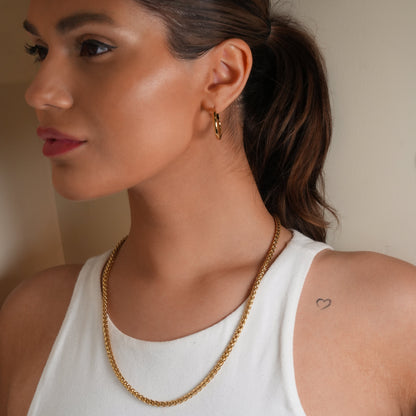 ACTON Gold : Collier chaîne byzantine largeur moyenne.