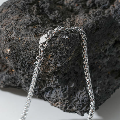 Style ALDGATE : Élégance Audacieuse - Collier Chaîne Byzantine Chunky de Largeur Moyenne en Argent.