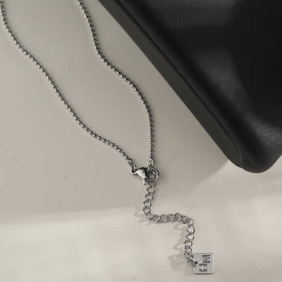 ALYONA Collier en argent avec chaîne à perles délicates