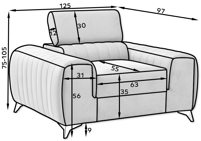 Laurence Modern Accent Chair - Beige