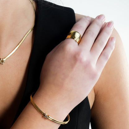 ARILOGO : Bague moderne large en or